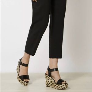 Karen Millen Wedge Espadrille Sandals Sz 40 NEW